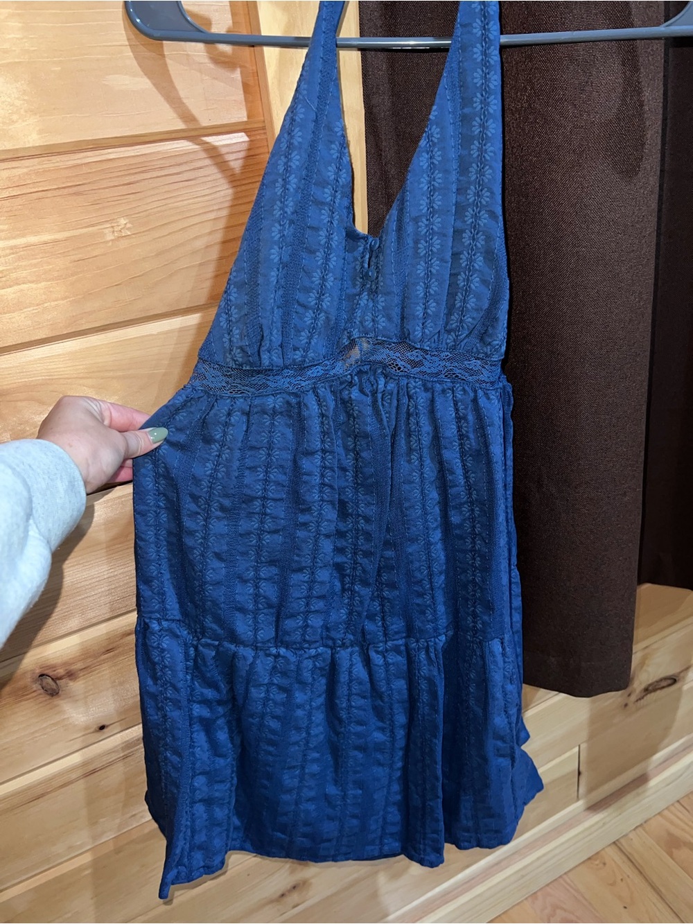 Navy Blue Halter Dress